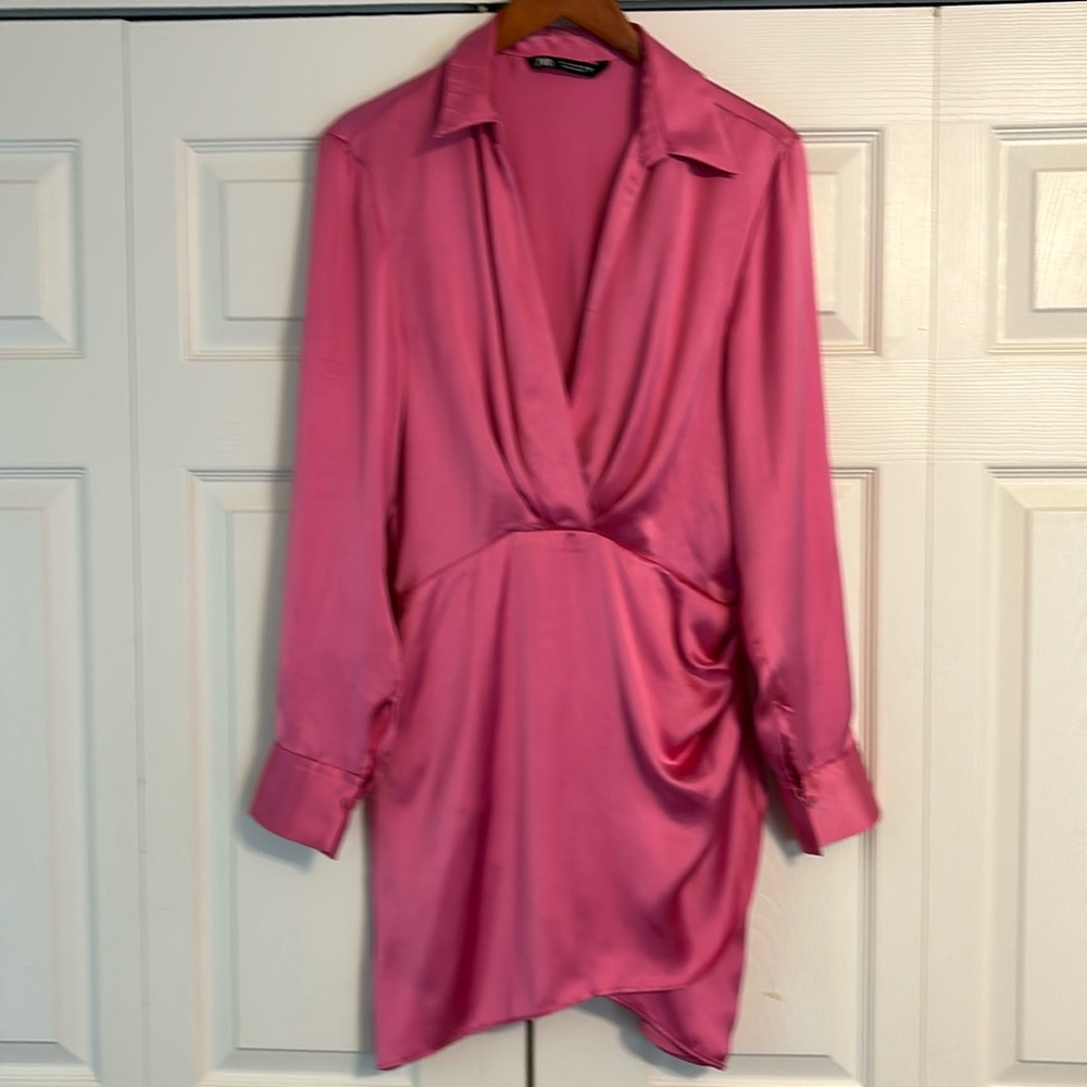 Pink Shirt Dress